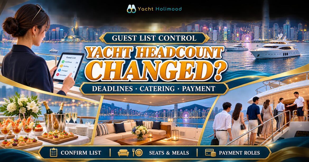 Hong Kong yacht event organiser reviews guest numbers, catering, seating and boarding arrangements