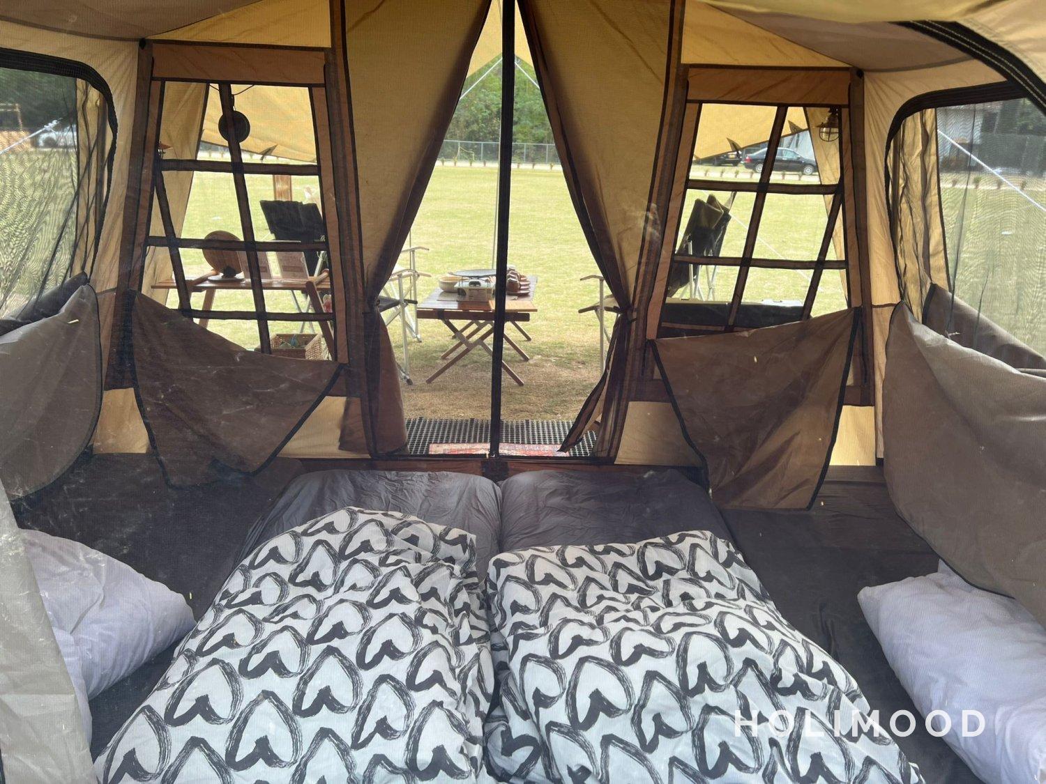 AutoCamper 【Japanese Vintage Camping Style】 Ogawa Glazed Window Khaki Tent Package (2 pax) 6
