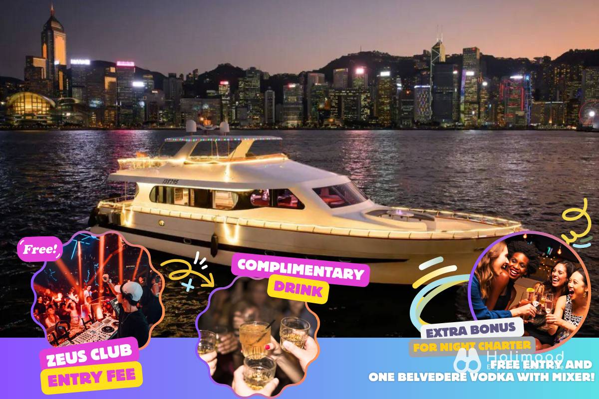 Elegant Boating “Starlight Night Tour” Victoria Harbour Western Yacht Sightseeing Ticket 1