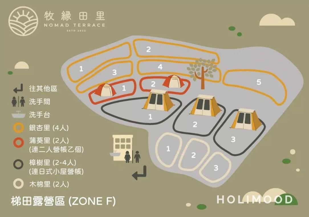 牧緣田里 【罕有梯田露營區】2人自攜營帳露營樂 (可租露營套裝/燒烤) – Zone F木棉里 15