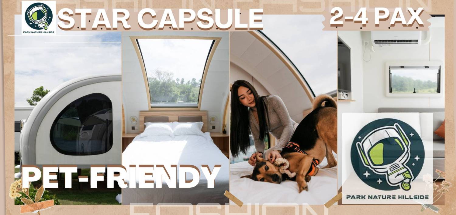 Park Nature Hillside Caravan Site Exclusive Offer 【Pet Friendly】Star Capsule ( 2-4pax ) 5