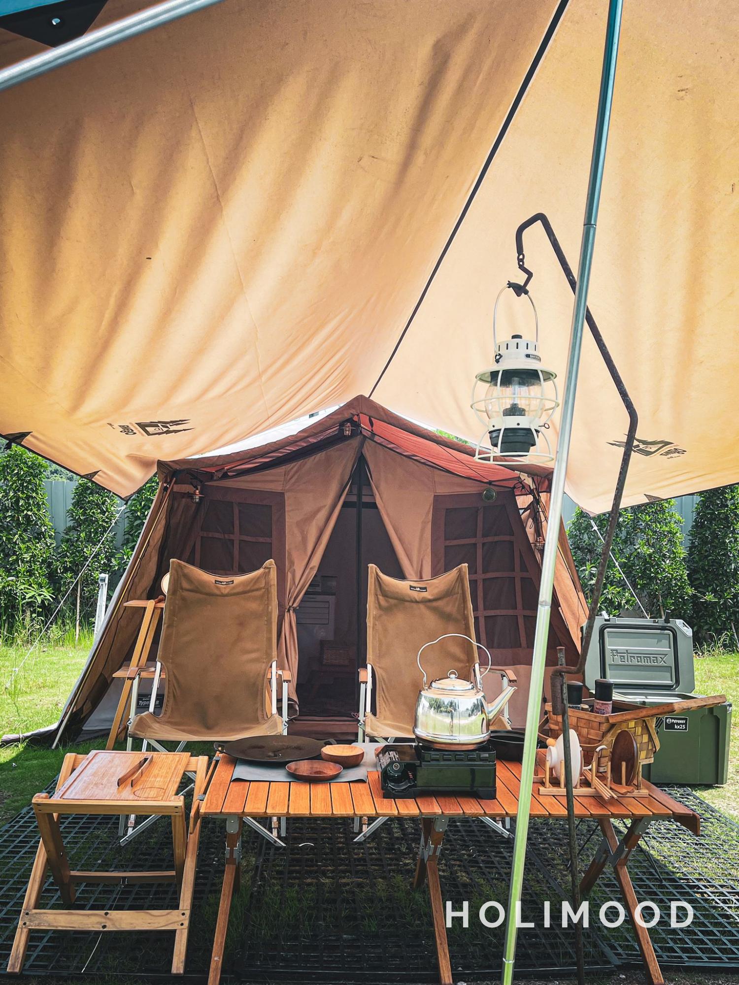 AutoCamper 【Japanese Vintage Camping Style】 Ogawa Glazed Window Khaki Tent Package (2 pax) 3