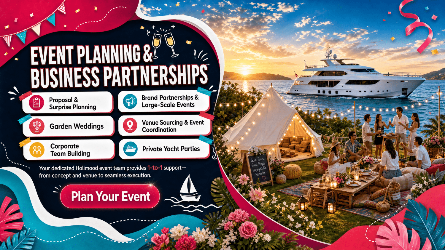 Holimood Promotion - Event Planning and Business Collaboration